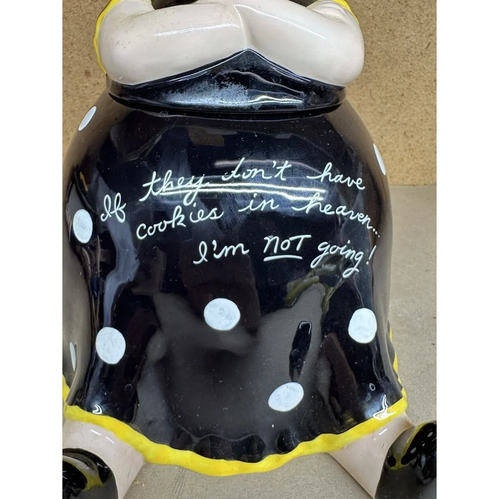 Vintage -If They Don't Have Cookies in Heaven I'm Not Going - Mud Pie Cookie Jar